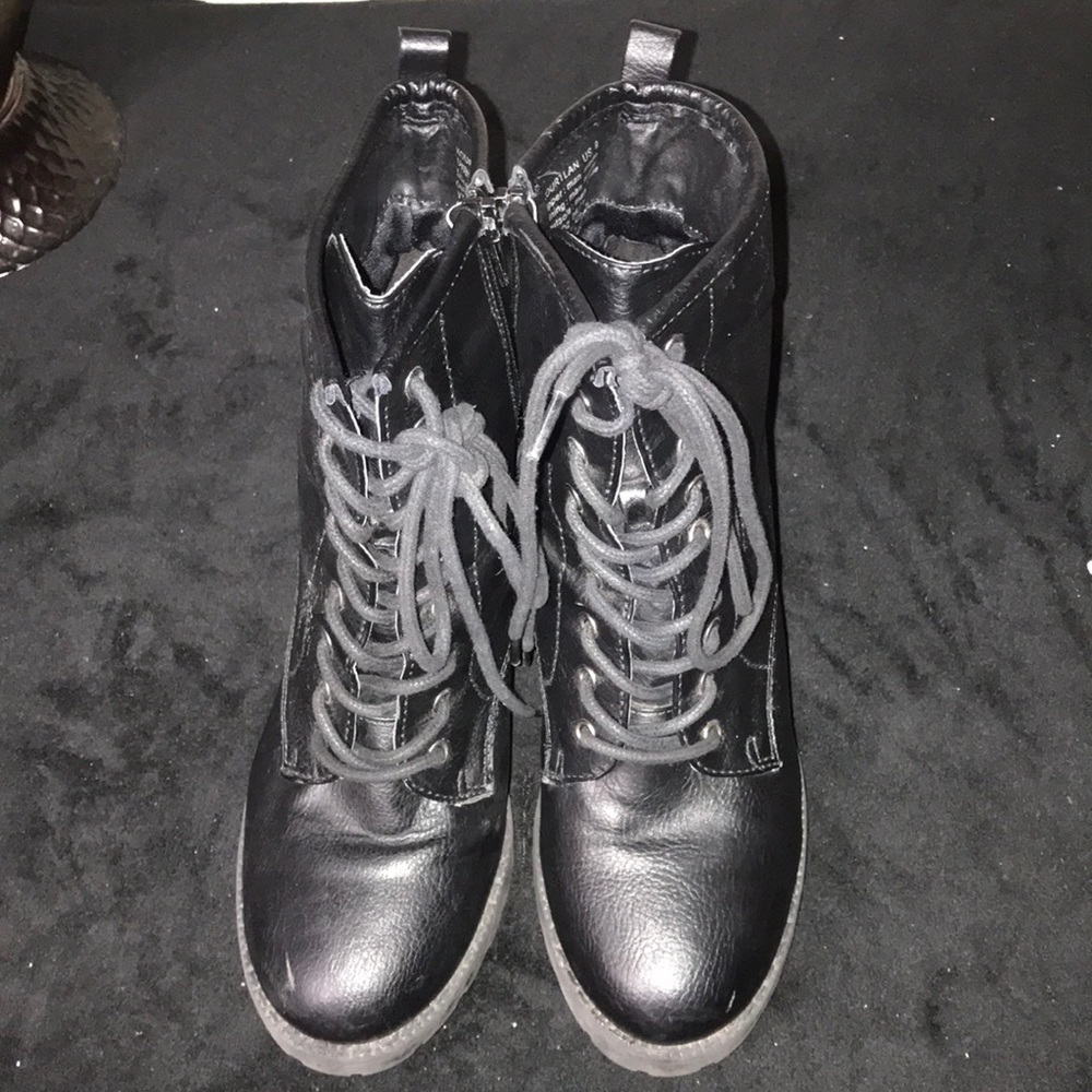 Black Platform Boots size 9
